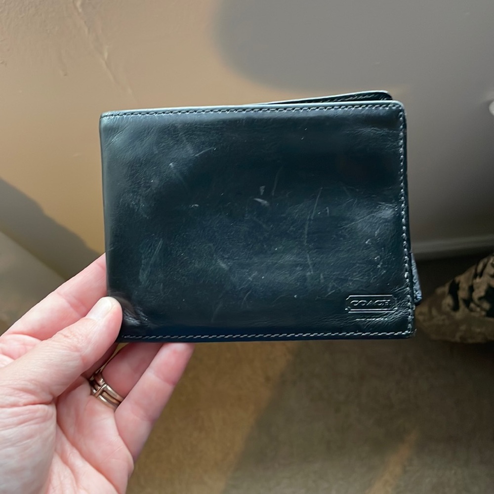 Men’s Black Leather Coach Wallet